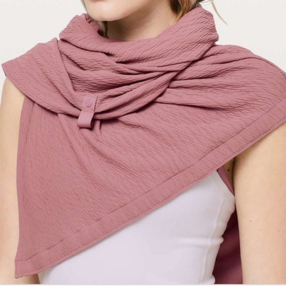 Lululemon Vinyasa Scarf Snap Wrap Ripple Textured Mauve Pink - Picture 1 of 4
